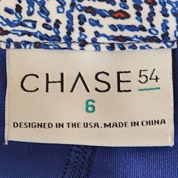 Chase 54 Womens Blue Print Golf Athletic Skort 6 - Picture 5 of 9